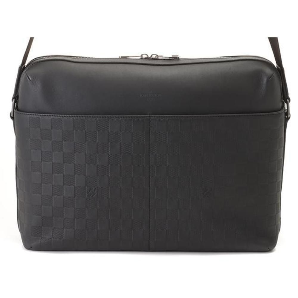Louis Vuitton Calypso GM Shoulder Bag Damier Anfini Onyx Black